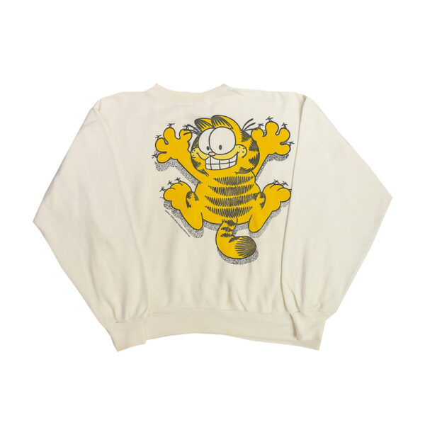 Garfield-White-Vintage-Crewneck Bílý Crewneck