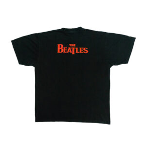 The-Beatles-Black-T-Shirt. Pánské černé vintage tričko s krátkým rukávem a potiskem kapely The Beatles.