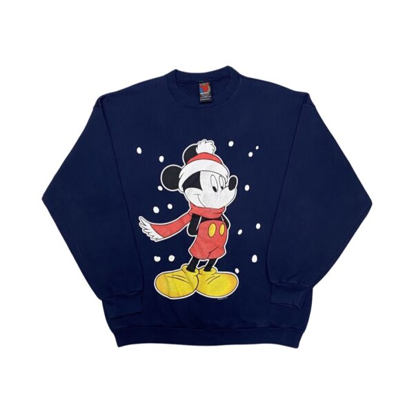 Disney Mickey Mouse Christmas Dark Blue Crewneck