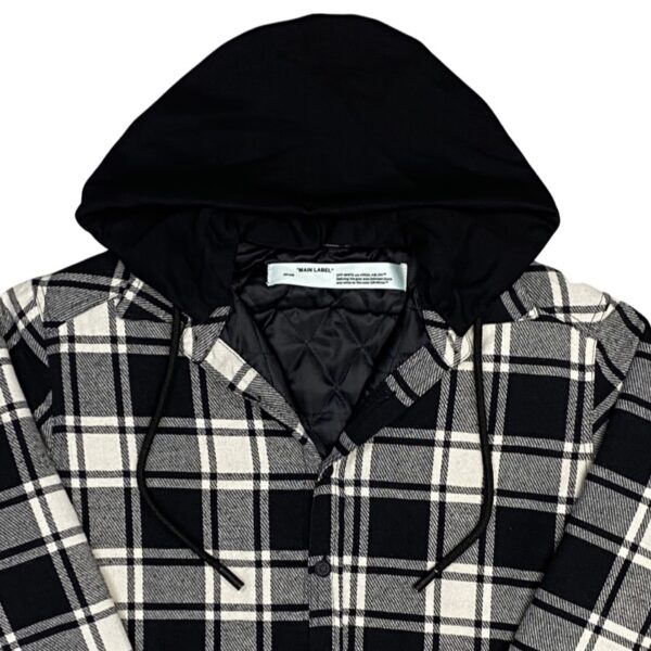 Off-White Grey Black Padded Hoodie Jacket