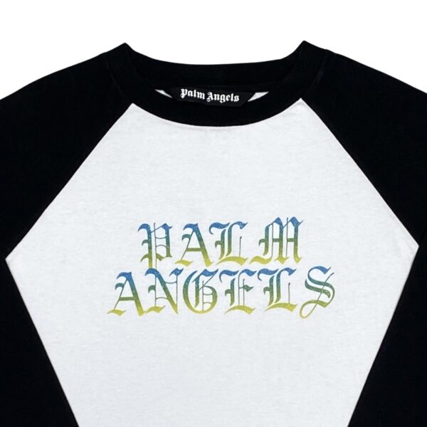 Palm Angels White Black Longsleeve T-Shirt