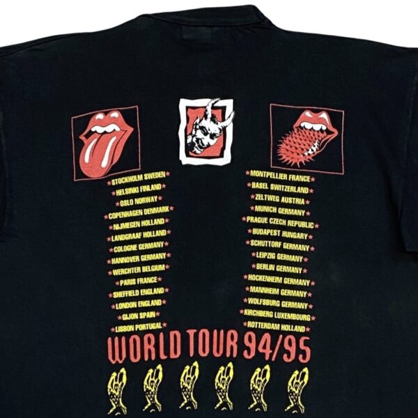 Rolling Stones World Tour 94-95 Black T-Shirt (1995)
