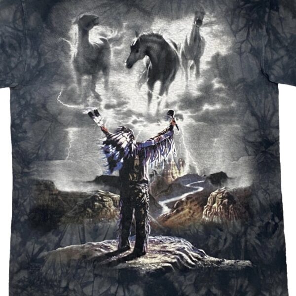 The Mountain Native American and Horses Full Print T-Shirt