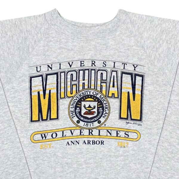 University of Michigan Wolverines Grey Mottled Crewneck
