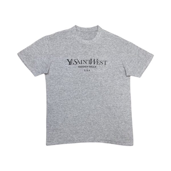 Ye Saint West Grey Mottled T-Shirt