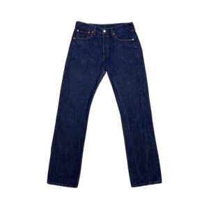 Levi's 501 W32 dlouhý patch Dark Blue Jeans