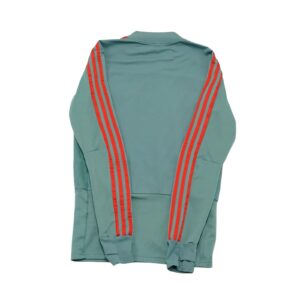 Pánská zelená sportovní mikina značky Adidas s motivem němecého fotbalového týmu Bayern München Crewneck Sweatshirt