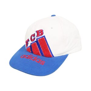 Pánská bílo modrá vintage kšiltovka značky Adidas s motivem německého fotbalového týmu Bayern München White Blue Cap