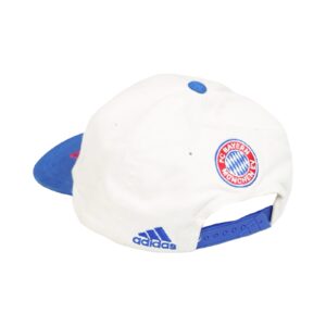 Pánská bílo modrá vintage kšiltovka značky Adidas s motivem německého fotbalového týmu Bayern München White Blue Cap
