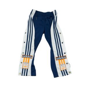 Dětské tmavě modré vintage tracksuit tepláky značky Adidas s nášivkou Dark Blue Vintage Tracksuit Bottoms