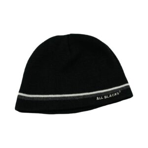 Černá zimní čepice značky All Blacks s nášivkou z obou stran Black Beanie