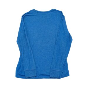 Pánské modré tričko značky American Eagle s dlouhým rukávem a potiskem na přední straně Blue Longsleeve T-Shirt