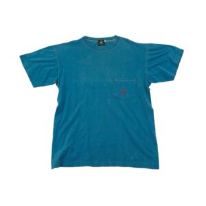 Pánské modré vintage tričko značky Emporio Armani s krátkým rukávem Armani Blue Vintage T-Shirt