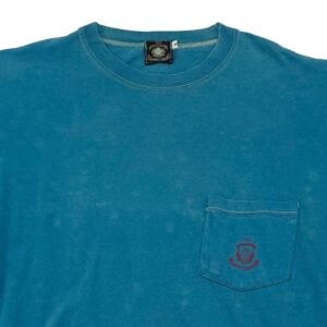 Pánské modré vintage tričko značky Emporio Armani s krátkým rukávem Armani Blue Vintage T-Shirt