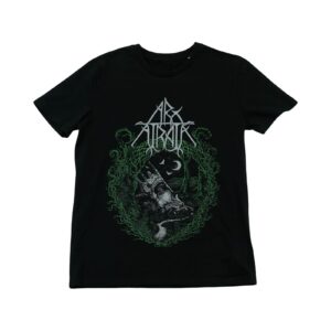 Pánské černé vintage tričko s krátkým rukávem a potiskem Arx Atrata na přední straně Black T-Shirt