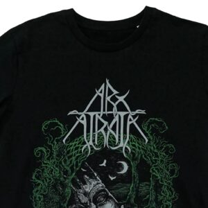 Pánské černé vintage tričko s krátkým rukávem a potiskem Arx Atrata na přední straně Black T-Shirt