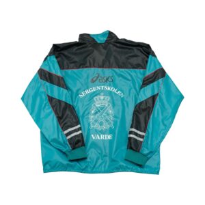 Pánská černo zelená vintage tracksuit bunda značky Asics s potiskem z obou stran Black Green Tracksuit Jacket