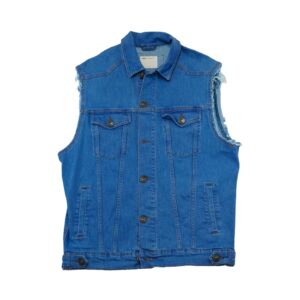 Pánská modrá džínová vesta značky ASOS Denim Vest Jacket