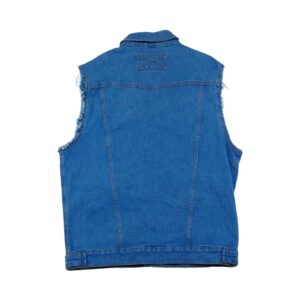Pánská modrá džínová vesta značky ASOS Denim Vest Jacket