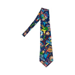 Modrá kravata s motivem Baseball Equipments Crazy Blue Tie