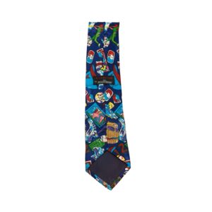 Modrá kravata s motivem Baseball Equipments Crazy Blue Tie