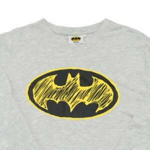 Pánské šedé tričko s dlouhým rukávem a potiskem Batman na přední straně Grey Longsleeve