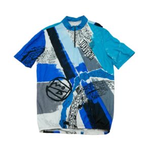 Pánský modrý cyklistický vintage dres značky Medico s krátkým rukávem Bike Blue Jersey