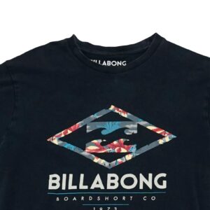 Pánské černé tričko značky Billabong s krátkým rukávem a potiskem na přední straně Black T-Shirt