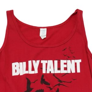 Dámské červené tílko značky Gildan s potiskem rockové kapely Billy Talent na přední straně Red Tank Top