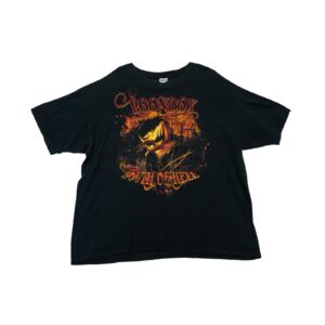 Pánské černé vintage tričko značky Anvil s krátkým rukávem a potiskem Boondox South Of Hell z obou stran Black T-Shirt