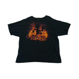 Pánské černé vintage tričko značky Anvil s krátkým rukávem a potiskem Boondox South Of Hell z obou stran Black T-Shirt