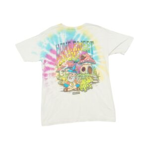 Pánské batikované vintage tričko značky Boxset s potiskem Home Sweet Gnome z obou stran Tie-Dye T-Shirt