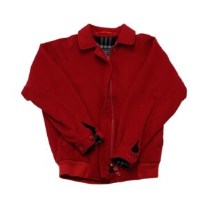 Pánská červená vintage bunda značky Burberry Red Vintage Jacket