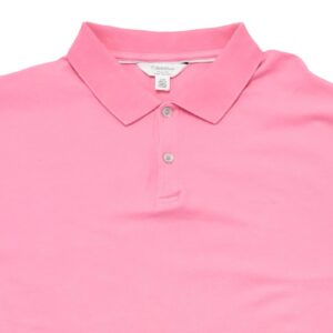 Pánské růžové polo tričko značky Calvin Klein s krátkým rukávem Pink Polo Shirt