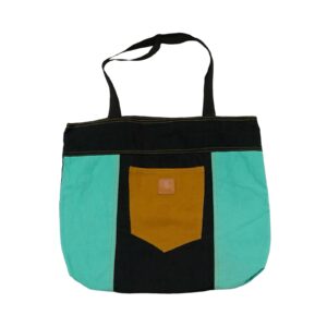 Reworked černo zelená taška značky Carhartt Turquoise Khaki Green Bag