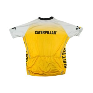 Cyklistický žlutý vintage dres značky Caterpillar (CAT) Bike Jersey