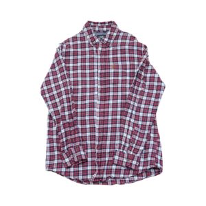 Pánská červeno bílá flanelová košile značky Chaps s dlouhým rukávem Red White Shirt Pánská červeno bílá flanelová košile značky Chaps s dlouhým rukávem Red White Shirt