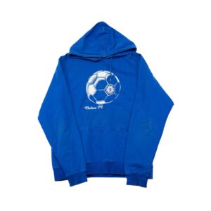 Pánská modrá mikina s kapucí a potiskem anglického fotbalového týmu Chelsea FC Blue Hoodie