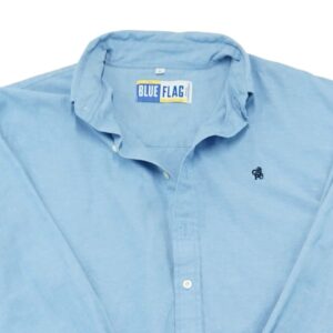 Pánská modrá košile s dlouhým rukávem a nášivkou Chelsea FC na přední straně Blue Shirt