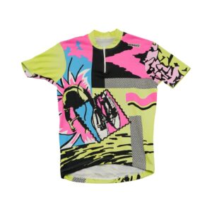 Cyklistický barevný vintage dres značky Ciegi Crazy Mix Bike Jersey