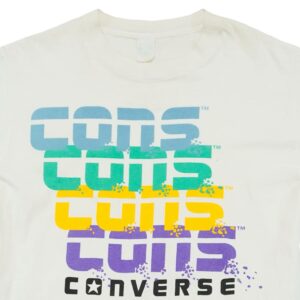 Pánské bílé vintage tričko značky Converse s krátkým rukávem a potiskem na přední straně Vintage White T-Shirt