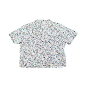 Pánská barevná košile značky Queen Eleanor s krátkým rukávem Crazy White Shirt