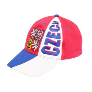 Červená vintage kšiltovka s nášivkou Czech Republic z obou stran Red Cap