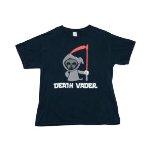 Pánské čerené vintage tričko značky Gildan s krátkým rukávem a potiskem Death Vader na přední straně Black T-Shirt