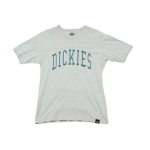 Pánské šedé tričko značky Dickies s krátkým rukávem a potiskem na přední straně Grey T-Shirt