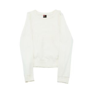 Dámský bílý crewneck značky Diesel s potiskem na přední straně White Women Crewneck Sweatshirt