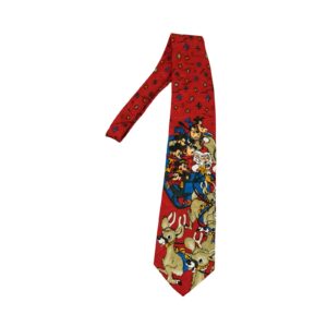 Červená vintage kravata značky Disney s motivem Santa Claus Christmas Red Tie