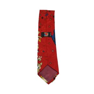Červená vintage kravata značky Disney s motivem Santa Claus Christmas Red Tie