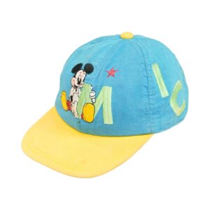 Dětská modrá vintage kšiltovka značky Disney s nášivkou Mickey Mouse z obou stran Blue Vintage Kids Cap
