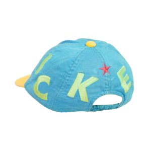 Dětská modrá vintage kšiltovka značky Disney s nášivkou Mickey Mouse z obou stran Blue Vintage Kids Cap